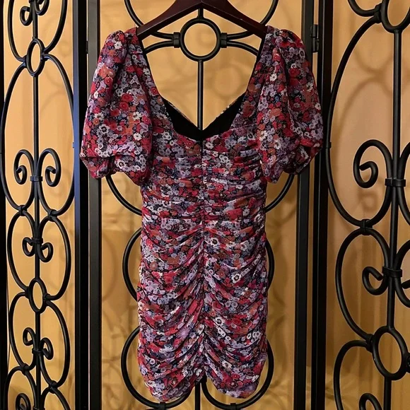 ZARA Multicolor Floral Mini Dress - Picture 5 of 16